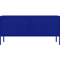 Outlet vidaXL Tv-bänk 105x35x50 cm stål Marinblå