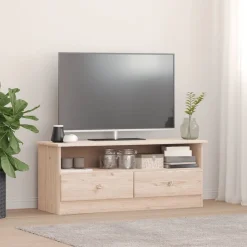 vidaXL Tv-bänk med lådor ALTA 100x35x41 cm massiv furu