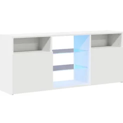 vidaXL TV-bänk med LED-belysning 120x30x50 cm Vit