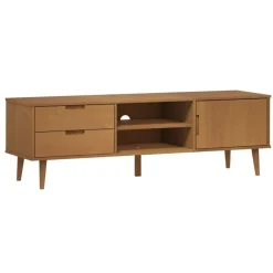 Sale vidaXL Tv-bänk MOLDE 158x40x49 cm massiv furu Brun