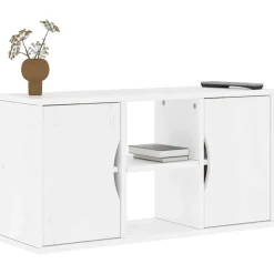 vidaXL TV-bänk "ODDA" vit 79x24x40 cm massiv furu