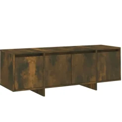 vidaXL Tv-bänk rökfärgad ek 120x30x40,5 cm konstruerat trä