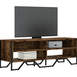 vidaXL Tv-bänk rökfärgad ek 122x34x41 cm konstruerat trä