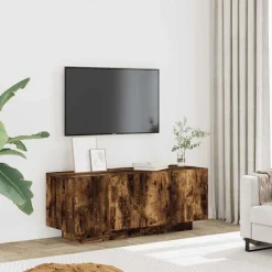 New vidaXL Tv-bänk 100x35x40 cm konstruerat trä Rökfärgad ek
