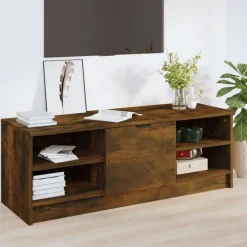 Sale vidaXL Tv-bänk 102x35,5x36,5 cm konstruerat trä Rökfärgad ek