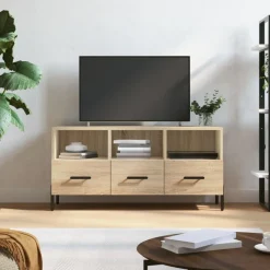 vidaXL Tv-bänk sonoma ek 102x36x50 cm konstruerat trä