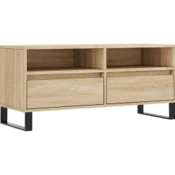 Discount vidaXL Tv-bänk sonoma-ek 100x34,5x44,5 cm konstruerat trä Sonoma ek