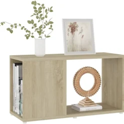 Online vidaXL TV-bänk sonoma-ek 60x24x32 cm konstruerat trä Sonoma ek