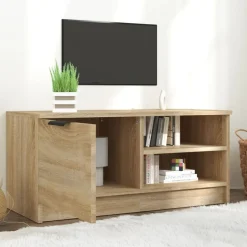vidaXL Tv-bänk sonoma-ek 80x35x36,5 cm konstruerat trä