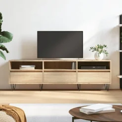 Discount vidaXL Tv-bänk sonoma-ek 150x30x44,5 cm konstruerat trä Sonoma ek