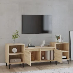 Clearance vidaXL Tv-bänk sonoma-ek 160x35x55 cm konstruerat trä Sonoma ek