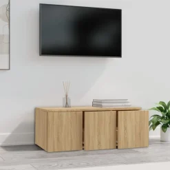Online vidaXL Tv-bänk sonoma-ek 80x34x30 cm konstruerat trä Sonoma ek