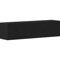 vidaXL TV-bänk svart ek 120x30x30,5 cm konstruerat trä