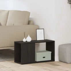 vidaXL TV-bänk svart ek 60x24x32 cm konstruerat trä