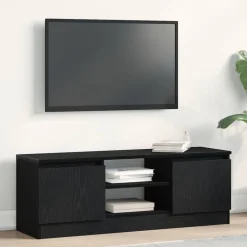 Hot vidaXL TV-bänk 102x30x36 cm konstruerat trä Svart ek