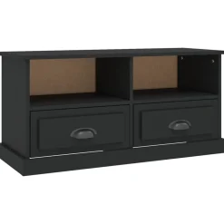 Outlet vidaXL Tv-bänk 93x35,5x45 cm konstruerat trä Svart