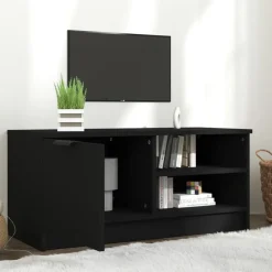 Discount vidaXL Tv-bänk 80x35x36,5 cm konstruerat trä Svart