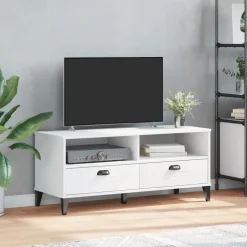 vidaXL Tv-bänk VIKEN vit konstruerat trä