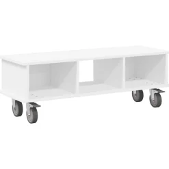 vidaXL TV-bänk 100 x 35 x 35 cm Konstruerat trä Vit