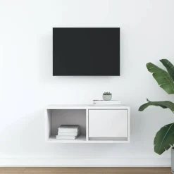 vidaXL TV-bänk vit 60x31x25,5 cm konstruerat trä