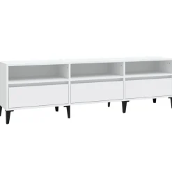 vidaXL Tv-bänk vit 150x30x44,5 cm konstruerat trä