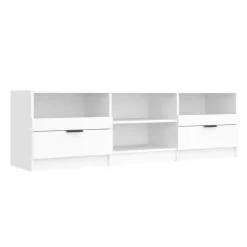 vidaXL Tv-bänk vit 150x33,5x45 cm konstruerat trä