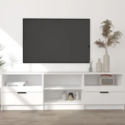 vidaXL Tv-bänk vit 150x33,5x45 cm konstruerat trä
