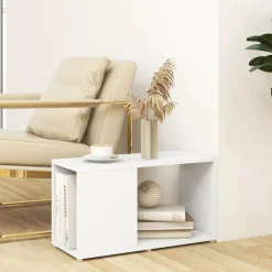vidaXL TV-bänk vit 60x24x32 cm konstruerat trä