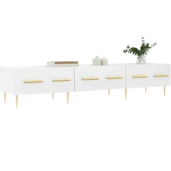 vidaXL Tv-bänk vit 150x36x30 cm konstruerat trä