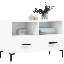 Sale vidaXL Tv-bänk 80x36x50 cm konstruerat trä Vit