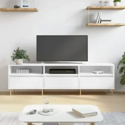 Clearance vidaXL Tv-bänk 150x30x44,5 cm konstruerat trä Vit