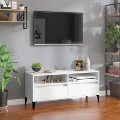 Discount vidaXL Tv-bänk 100x34,5x44,5 cm konstruerat trä Vit