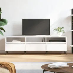 Outlet vidaXL Tv-bänk 150x30x44,5 cm konstruerat trä Vit