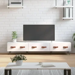 Best vidaXL Tv-bänk 150x36x30 cm konstruerat trä Vit