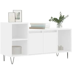 Outlet vidaXL Tv-bänk 100x35x55 cm konstruerat trä Vit
