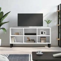 Best vidaXL Tv-bänk 103,5x30x50 cm konstruerat trä Vit