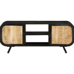 vidaXL TV-bänk 110x30x45 cm grovt mangoträ