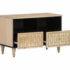 Hot vidaXL Tv-bänk 70x33x46 cm massivt mangoträ Brun