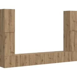 vidaXL TV-bänkset 8 pcs Artisan Ek Konstruerat trä