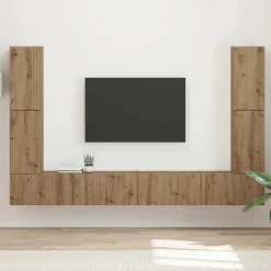 vidaXL TV-bänkset 8 pcs Artisan Ek Konstruerat trä
