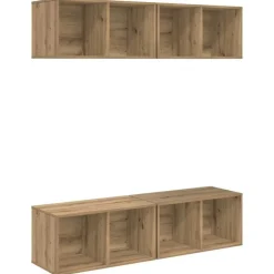 vidaXL TV-bänkset 4 pcs Artisan Ek 37 x 37 x 72 cm Konstruerat trä