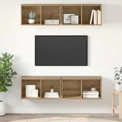 vidaXL TV-bänkset 4 pcs Artisan Ek 37 x 37 x 72 cm Konstruerat trä