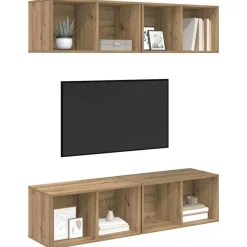vidaXL TV-bänkset 4 pcs Artisan Ek 37 x 37 x 72 cm Konstruerat trä