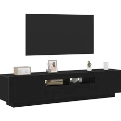 Best vidaXL TV-bänkset 2 pcs Svart 180 x 35 x 40 cm Konstruerat trä Svart ek