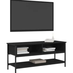 Hot vidaXL TV-bänkset 100 x 35 x 45 cm Konstruerat trä Svart ek
