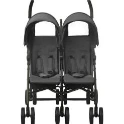 New vidaXL Tvillingvagn stål Antracit