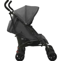 New vidaXL Tvillingvagn stål Antracit