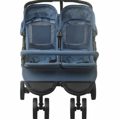 New vidaXL Tvillingvagn stål Marinblå