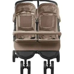 vidaXL Tvillingvagn taupe stål