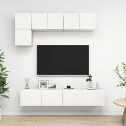 Sale vidaXL Tv-skåp 5 delar konstruerat trä Vit